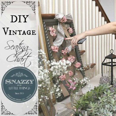 DIY Wedding Seating Chart (made from an empty picture frame) - By SnazzyLittleThings.com