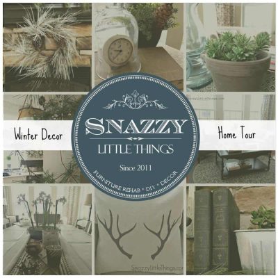 Winter Decorating Ideas Home Tour, by SnazzyLittleThings.com