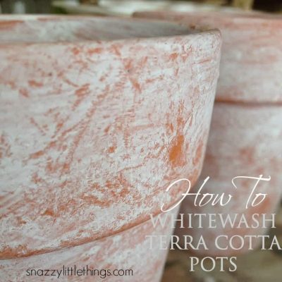 How to Whitewash Terracotta Pots | by
SnazzyLittleThings.com