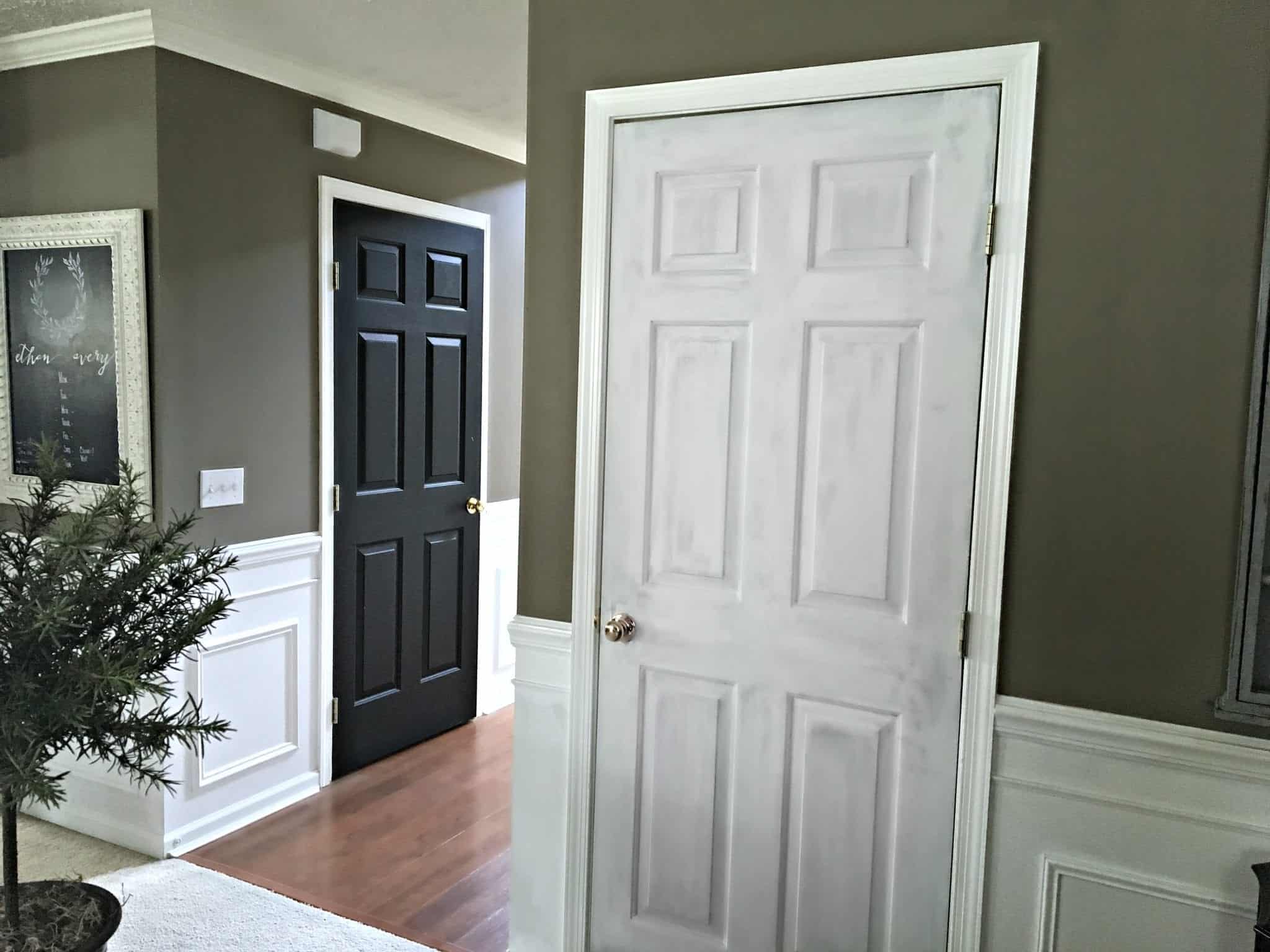 photos of interior doors painted black