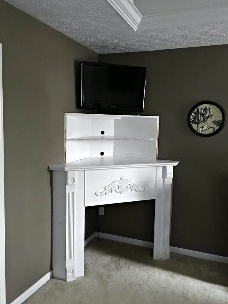 DIY Corner Fireplace Mantel in A Day Snazzy Little Things