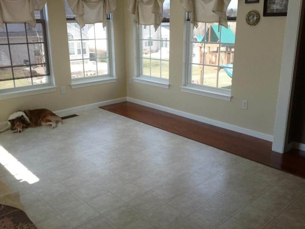 Wood Laminate Installation in the Sunroom