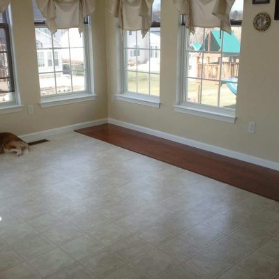 Wood Laminate Installation in the Sunroom