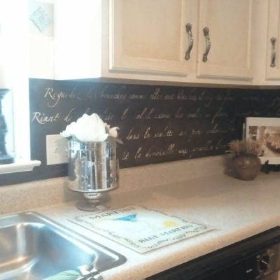 DIY Stenciled Backsplash 