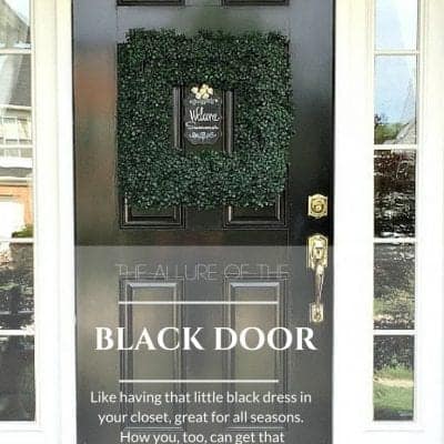 Black Front Door by SnazzyLittleThings.com