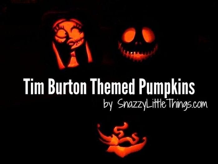 tim burton themed pumpkins