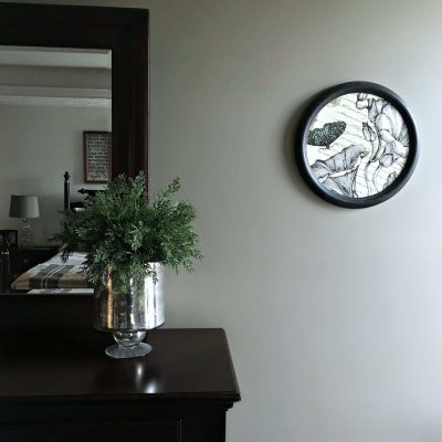 1st floor master bedroom round art