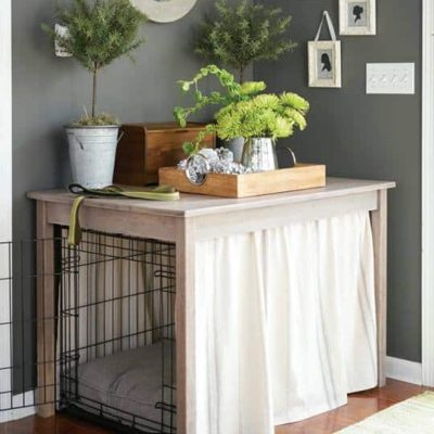 Dog Crate Hack in Better Homes and Gardens