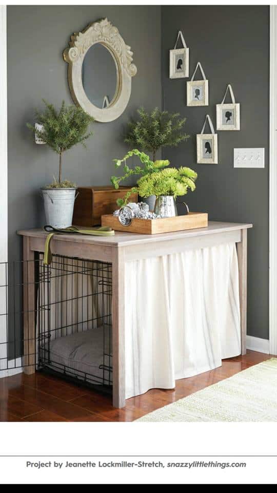 DIY Dog Crate Table