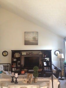 Art that's too small on feature wall