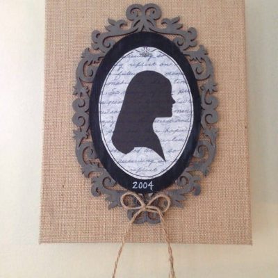 DIY: Burlap Canvas Silhouette