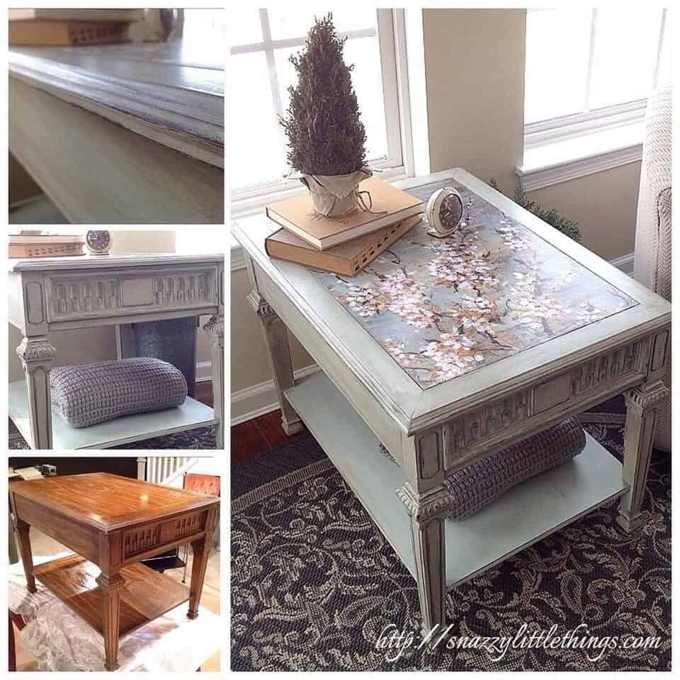 Table Upcycle with Decoupage and Chalk Paint