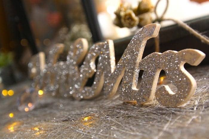 Glitter Mr and Mrs Wedding Accents