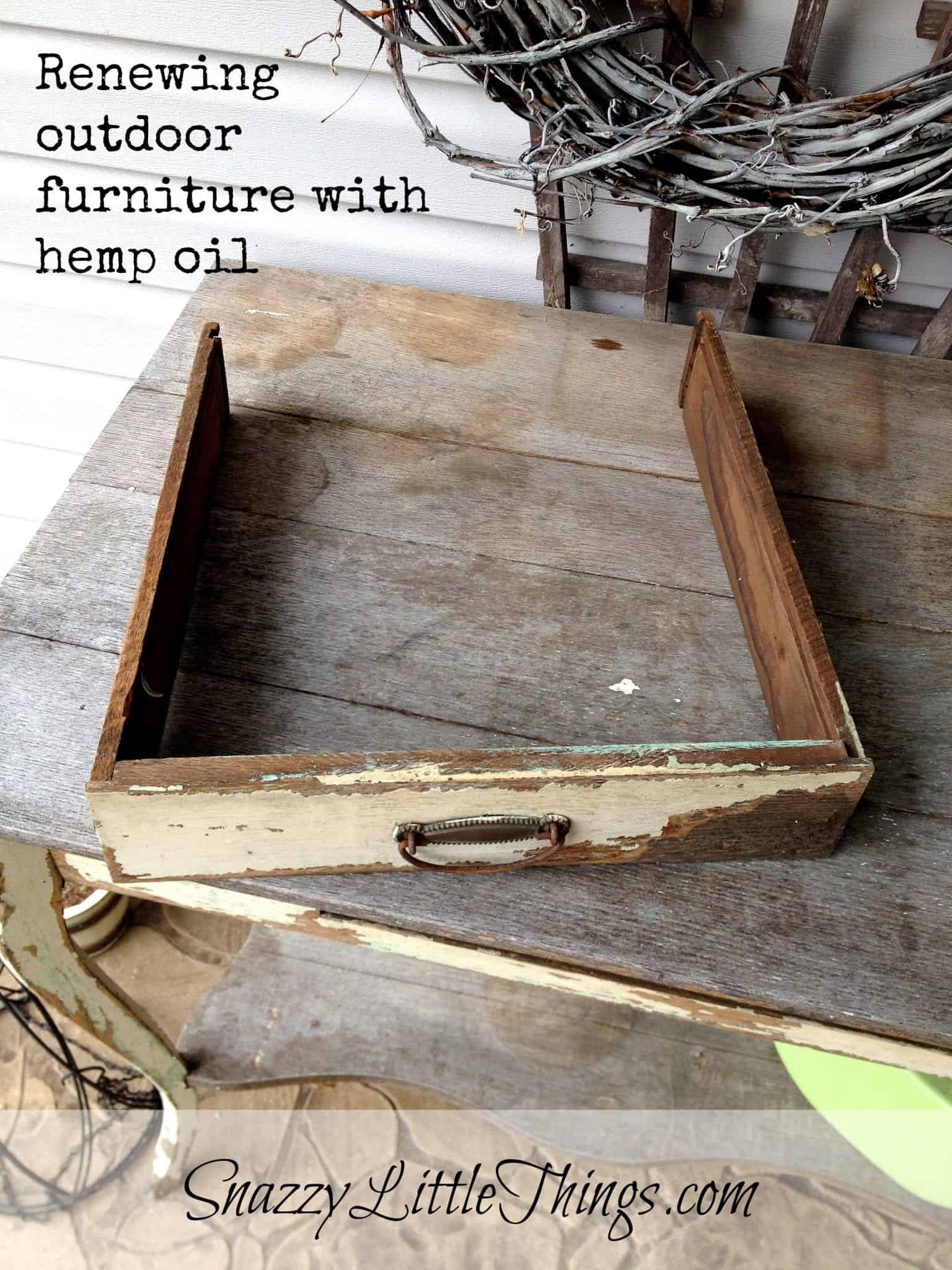 winterizing outdoor furniture with hemp oil