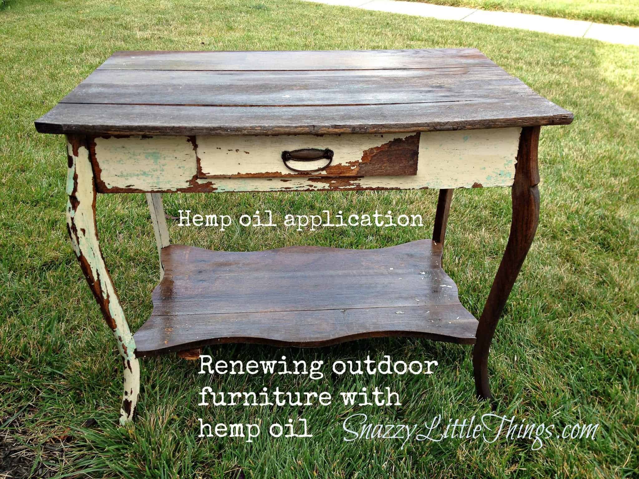 winterizing outdoor furniture with hemp oil