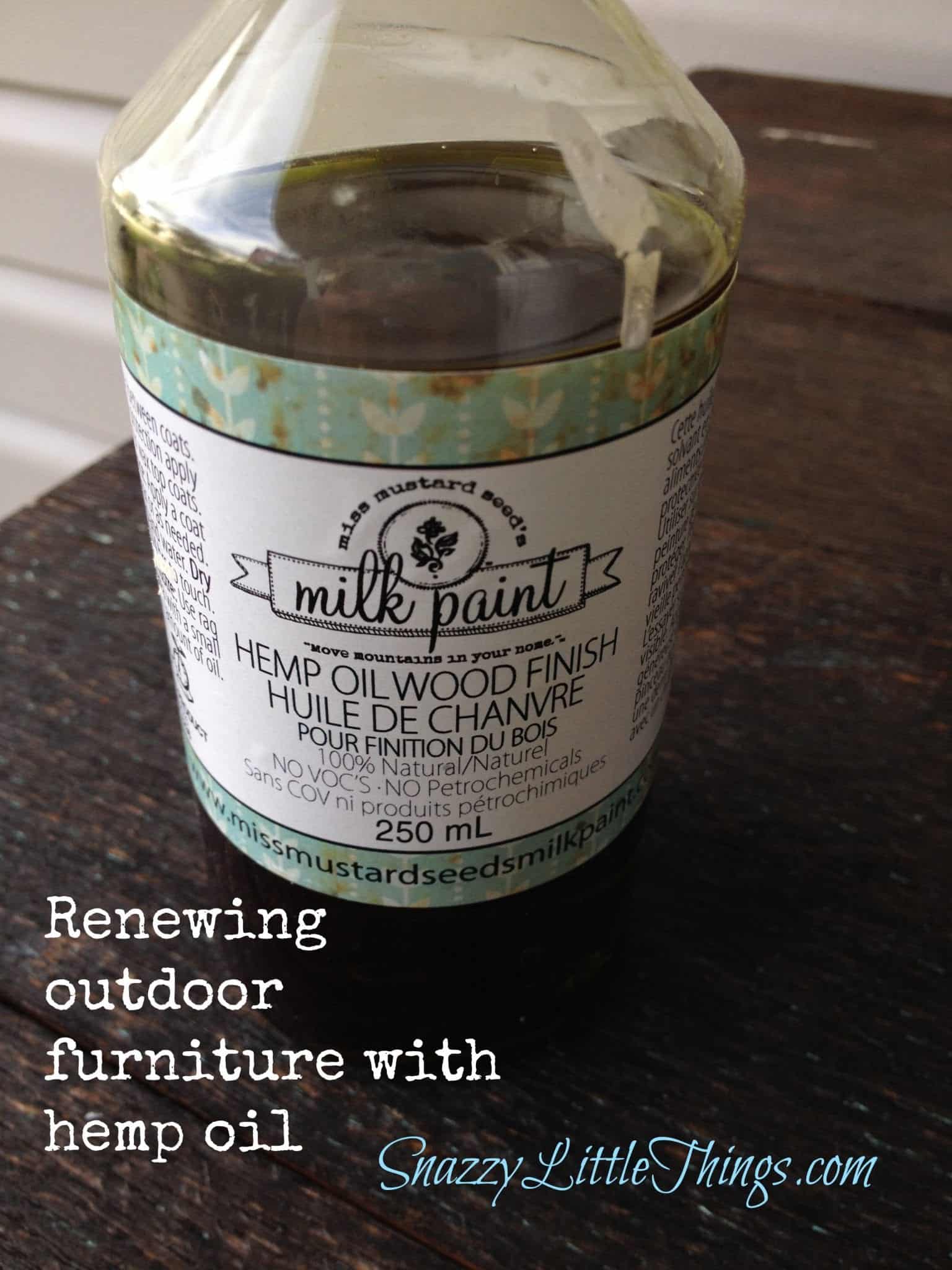 winterizing outdoor furniture with hemp oil