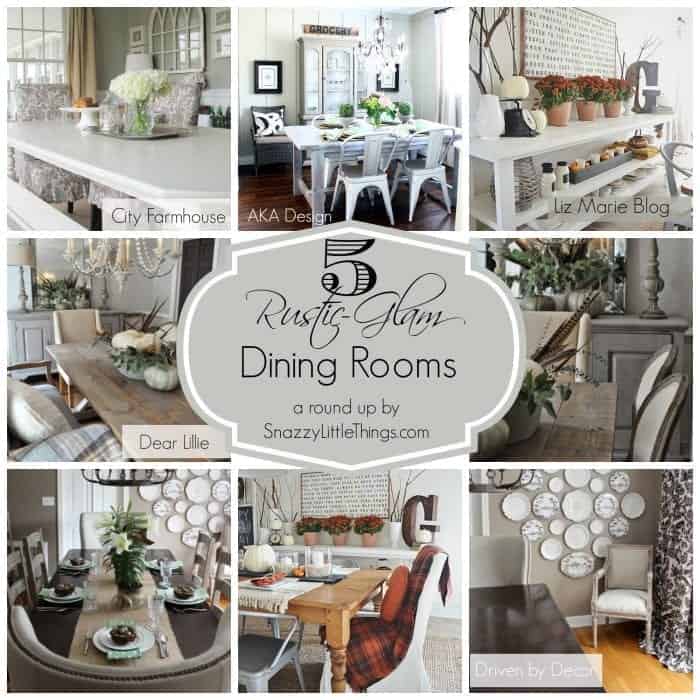 5 Rustic Glam Dining Rooms