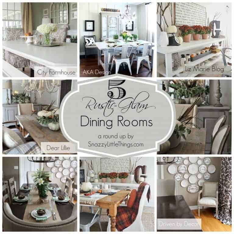Five Rustic Glam Dining Rooms