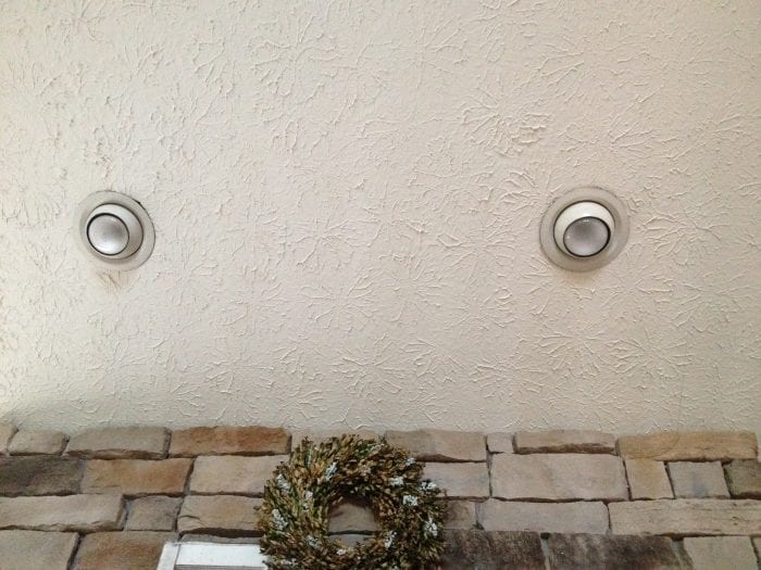 mantel lighting before