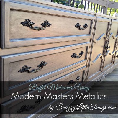 DIY: Buffet Upcycled with Metallic Paint