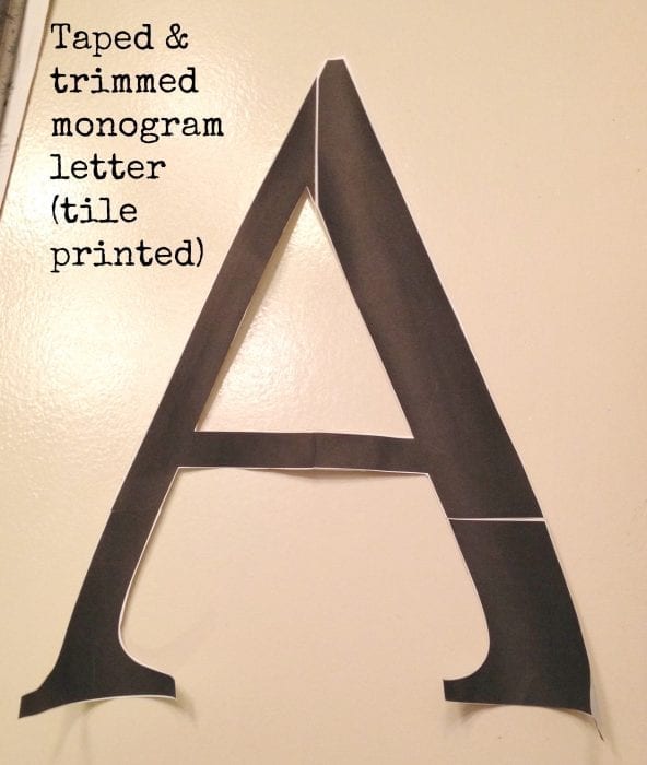 taped monogram letter