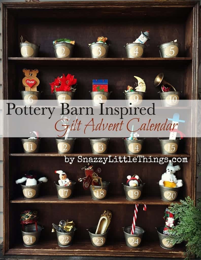 Pottery Barn Gilt Advent Calendar Knock Off