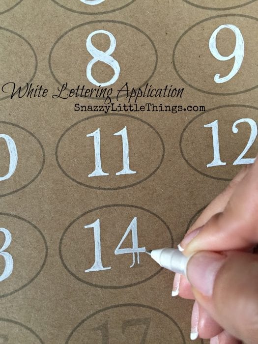White Lettering Application