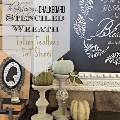DIY: Stenciled Chalkboard Wreath