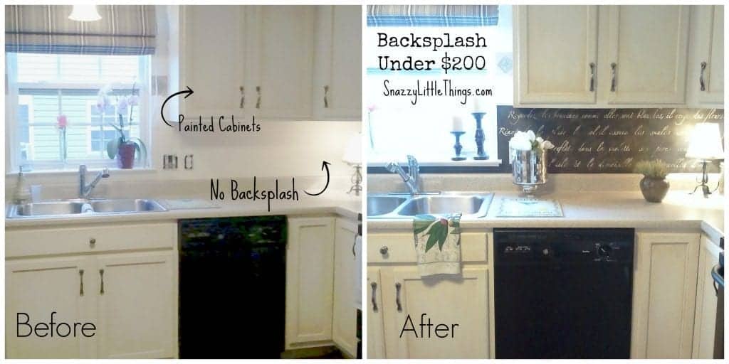Backsplash Before and After