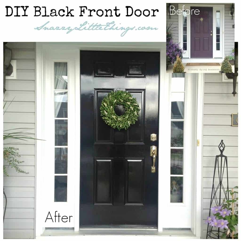 DIY Black Front Door
