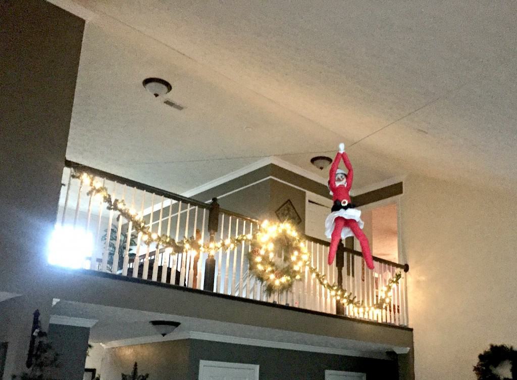 Ziplining Elf