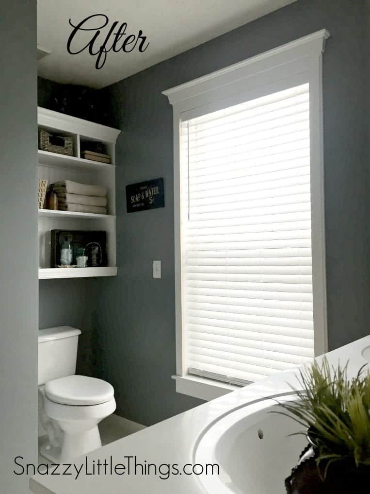 Bathroom Remodel with Levolor Blinds - by SnazzyLittleThings.com