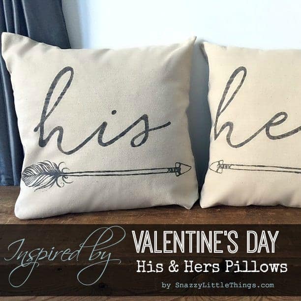 His Hers Arrow Pillows Inspired by Valentines Day