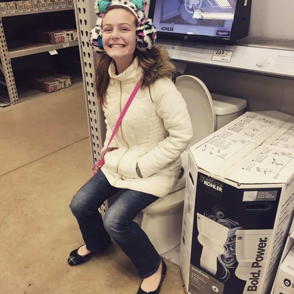 My shopping partner at Lowes...