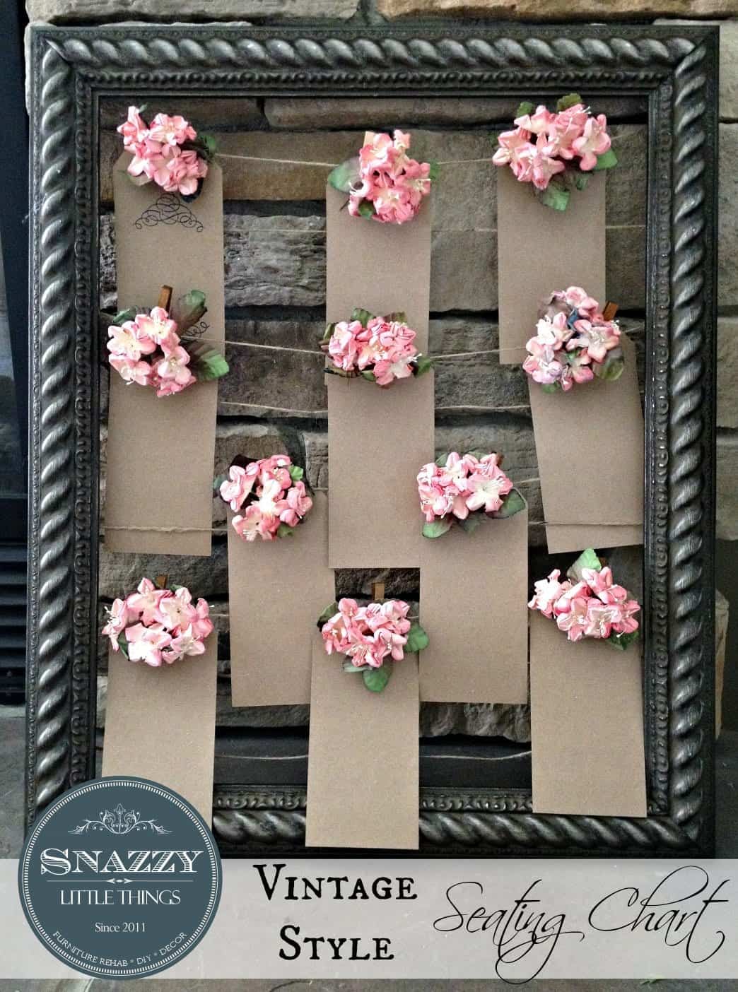 DIY Vintage Wedding Seating Chart Craft