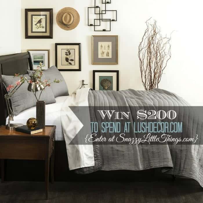 Enter to Win $200 at LushDecor |enter at SnazzyLittleThings.com