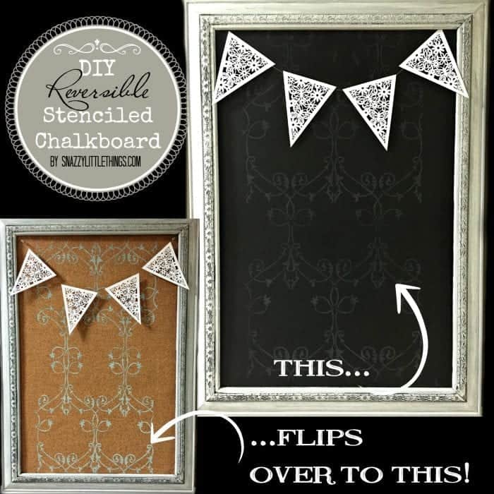 Tween Room DIY Framed Chalkboard| by SnazzyLittleThings.com