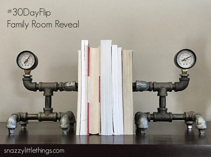 Industrial Decor Family Room Reveal| by Snazzylittlethings.com