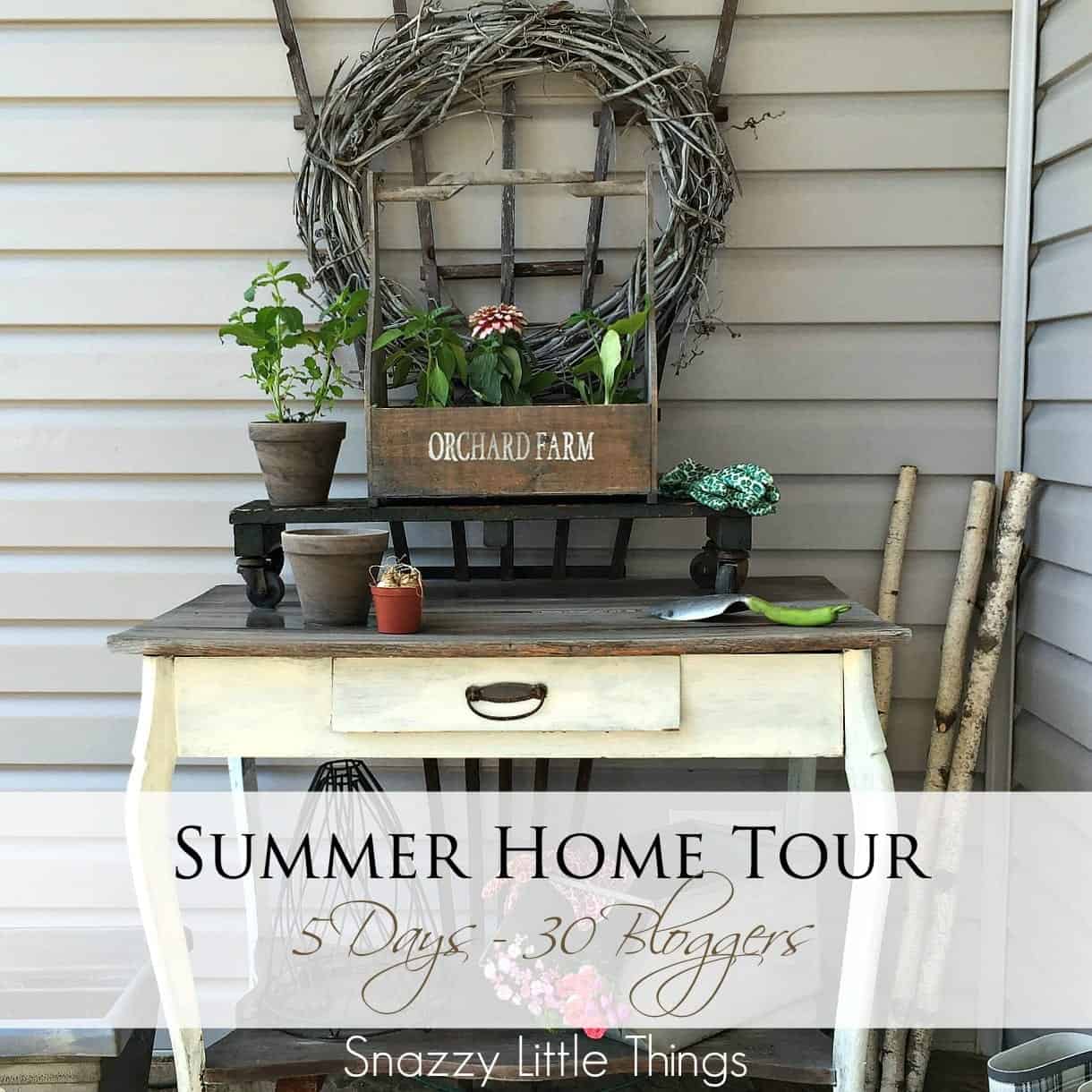 Cover Front Porch Potting Table @snazzylittlethings