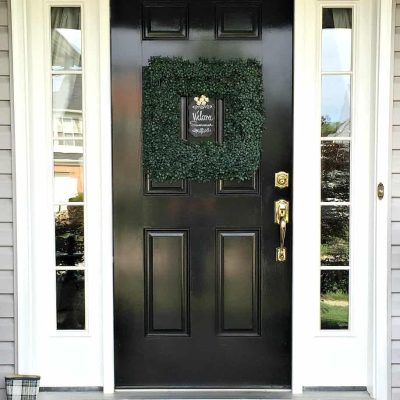 Glossy Black Front Door 1 @snazzylittlethings