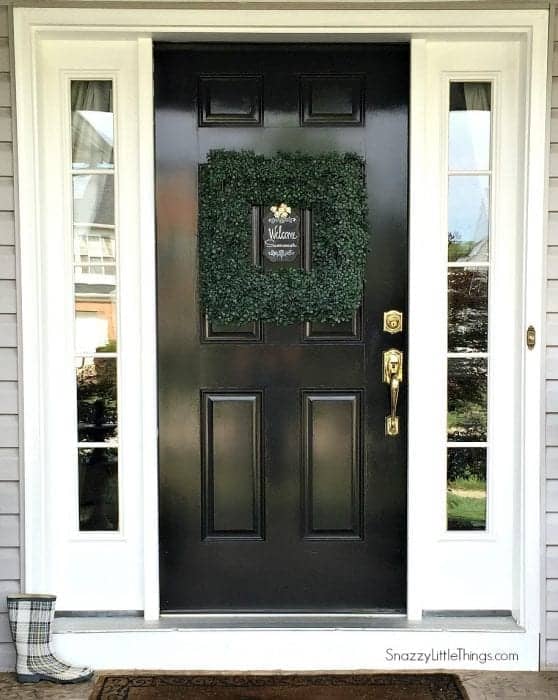 Glossy Black Front Door 1 @snazzylittlethings