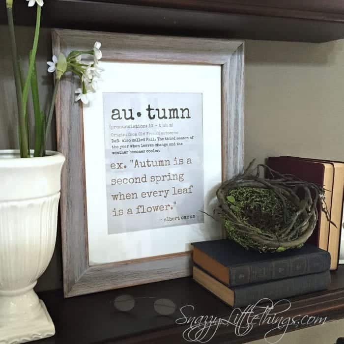 "Autumn" Printable - Fall Home Tour 2015