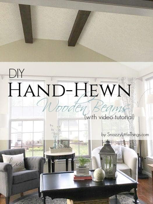 Hand Hewn Wood Beams by SnazzyLittleThings.com