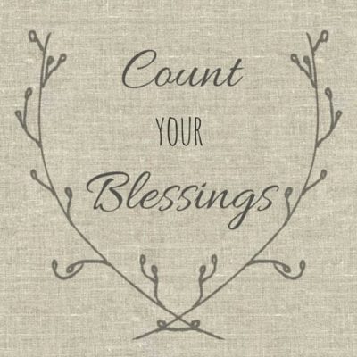 5x7 Art -Count Your Blessings- - to frame