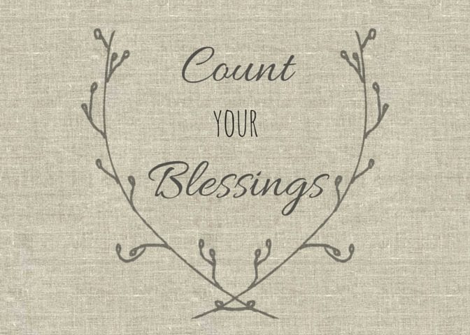 5x7 Art -Count Your Blessings- - to frame