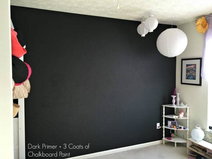 After Dark Primer + 3 Coats Chalkboard Paint