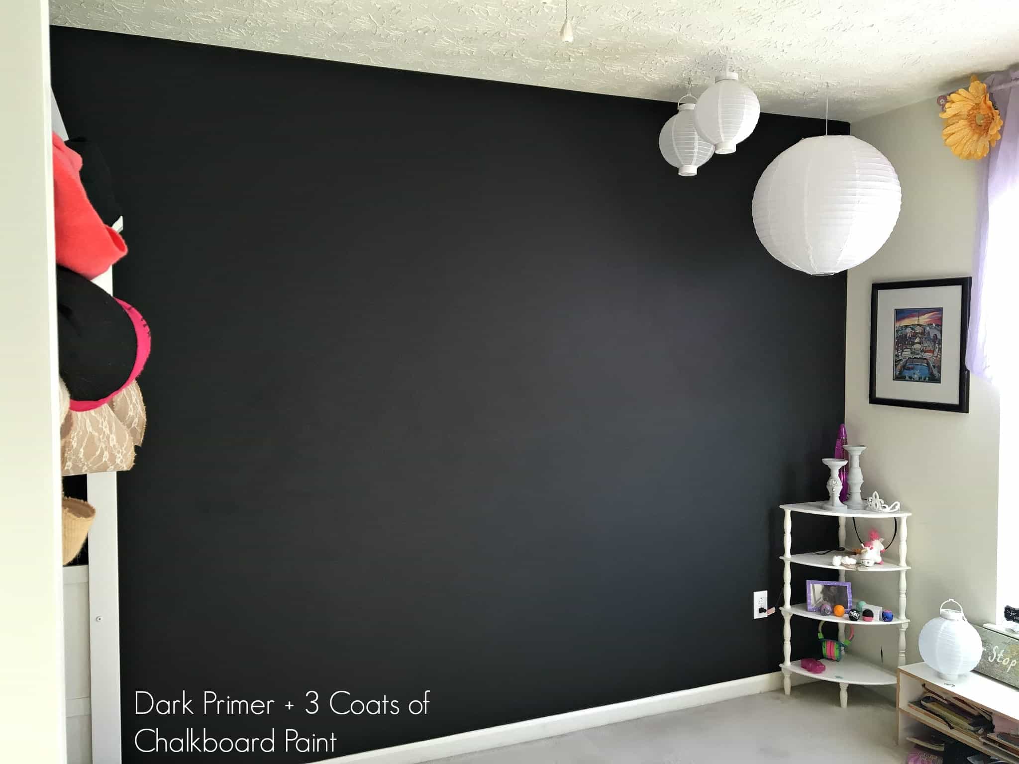 how to paint a chalkboard wall