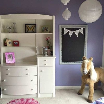 Girls bedroom ideas purple wall