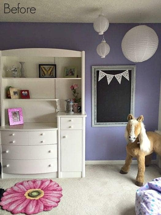Girls bedroom ideas purple wall