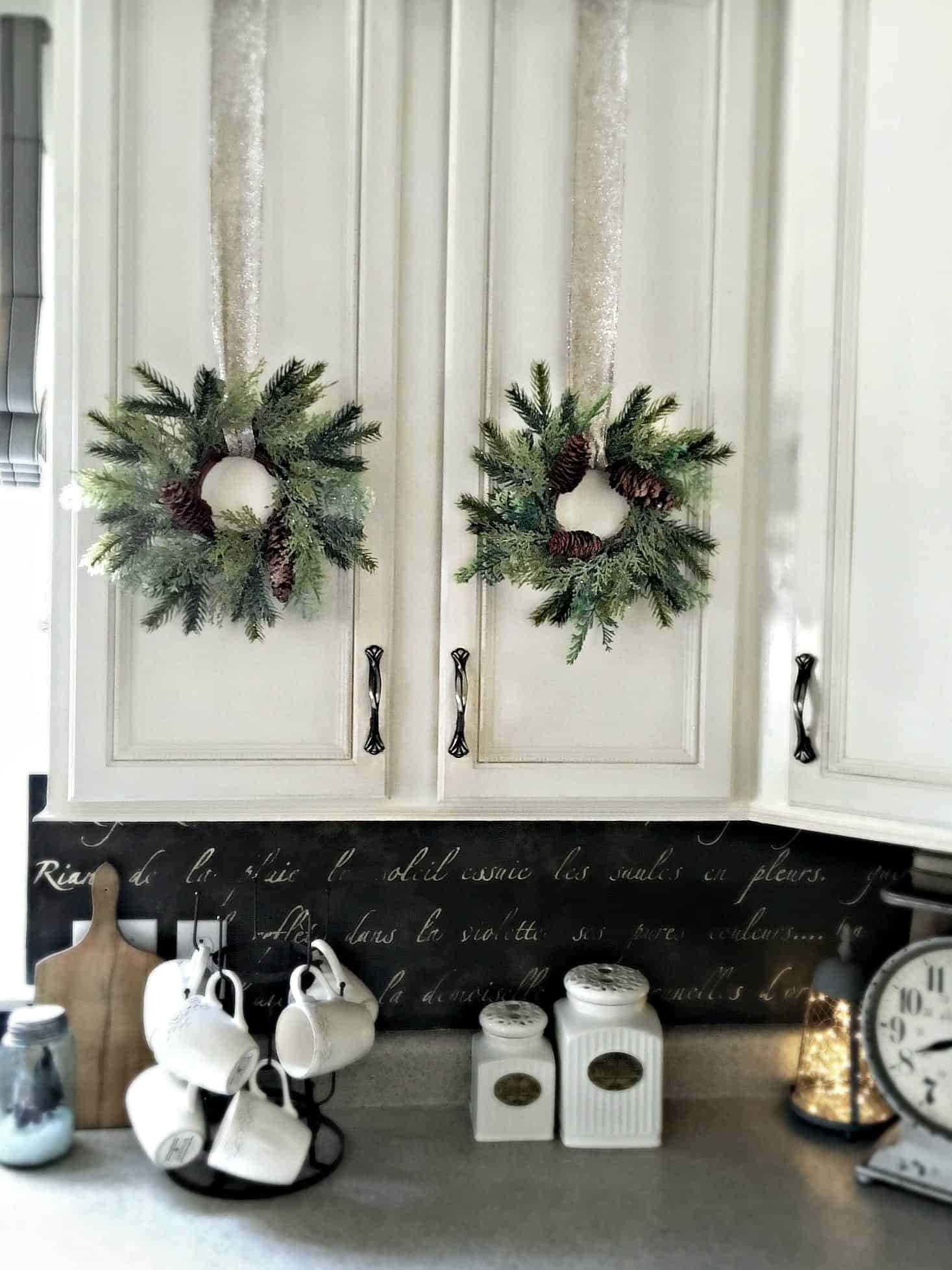 Penny's Vintage Home: Farmhouse Christmas Kitchen featuring Mason